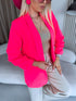 Neon pink, ONE SIZE jacket with gathered sleeves